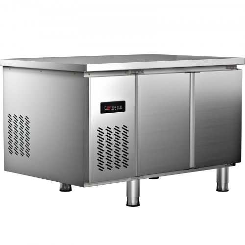VEVOR Undercounter Commercial Refrigerator 2 Door Worktop Refrigerator 48 in