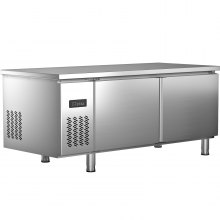 VEVOR Commercial Refrigerator,72'' W Undercounter Refrigerator, Stainless Steel Built-in and Freestanding Worktop Refrigerator, Under Counter Cooler with Digital Temperature Control 23°F ~ 50°F for Restaurant Kitchen, 2 Door