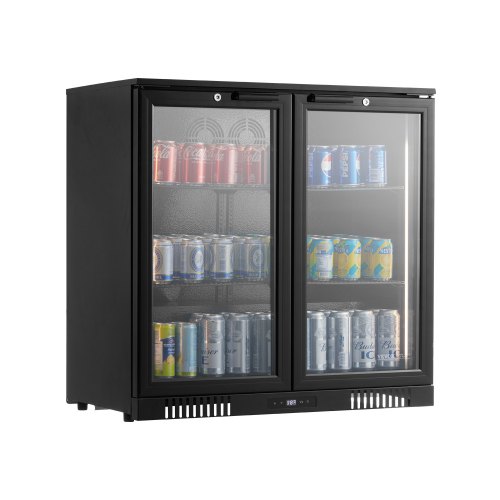 

Commercial Beverage Refrigerator Cooler 246 Can Soda Beer Fridge Glass Doors