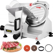 VEVOR Commercial Meat Slicer 10''/250mm Electric Deli Food Cutter Processor 300W