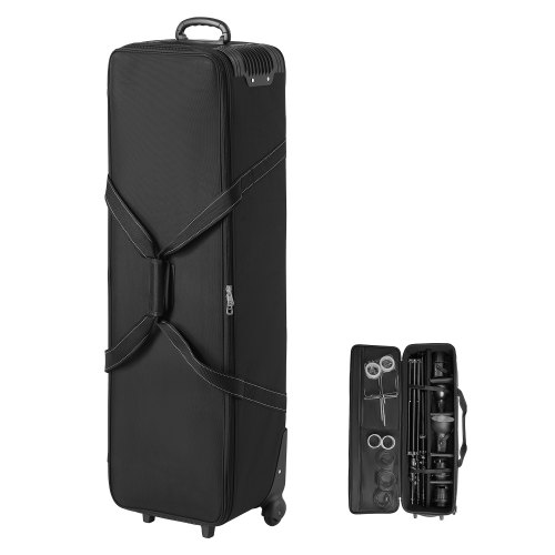 

VEVOR Studio Equipment Trolley Case 100 x 38 x 32 cm Rolling Camera Bag