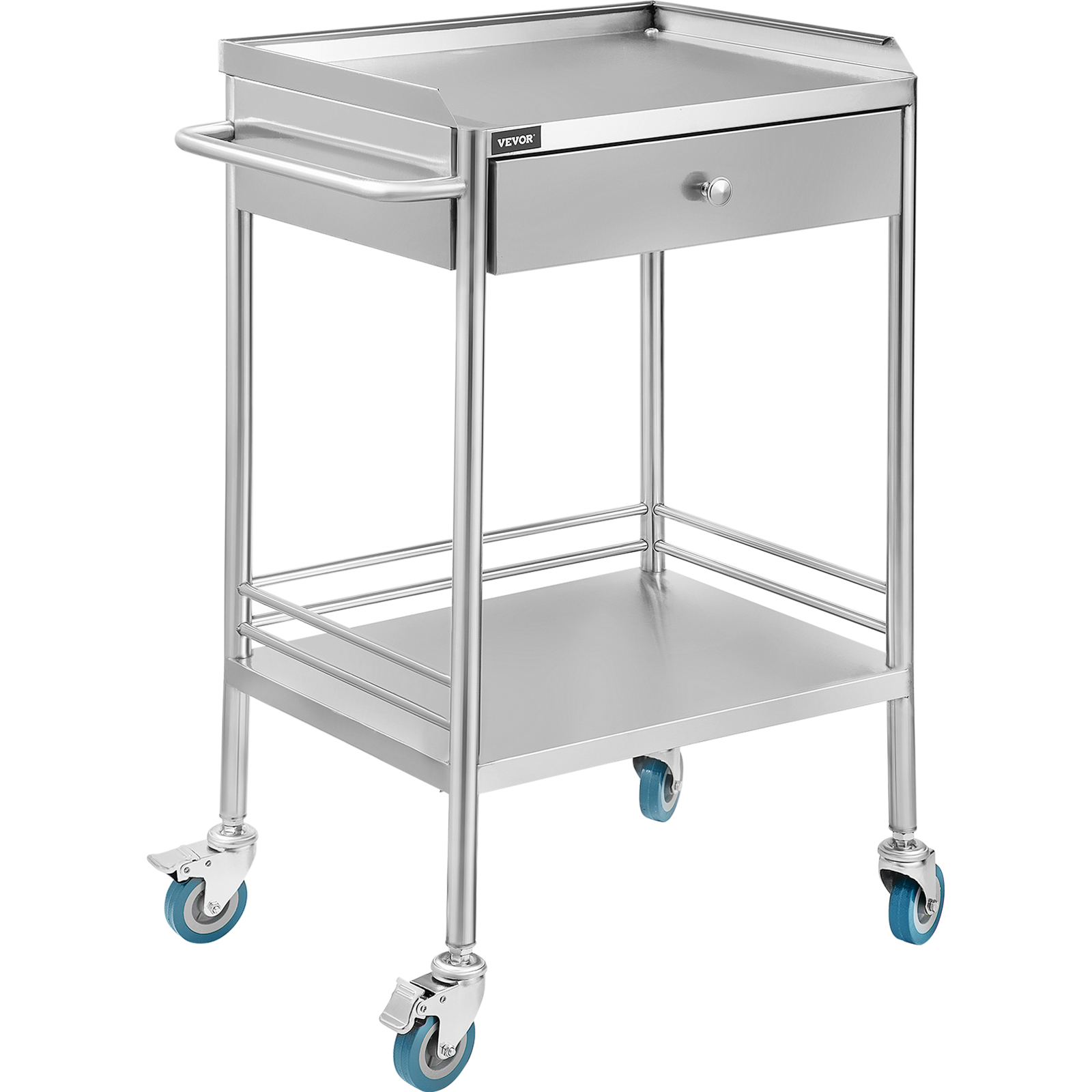VEVOR Lab Cart Clinic Rolling Serving Cart Mobile Trolley w/ 2 Tiers 1 Drawer от Vevor Many GEOs