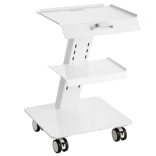 

VEVOR Lab Trolley, 3-Layer Rolling Lab Cart, Metal Mobile Trolley with Swivel Wheels, Tray Rolling Clinic Cart 220 lbs Weight Capacity, for Lab, Clinic, Beauty and Salon