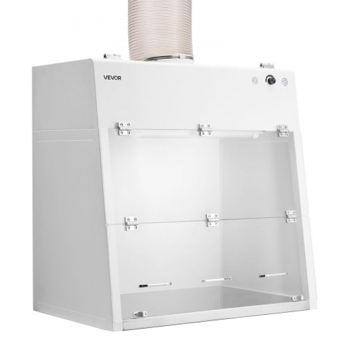 

VEVOR Ducted Fume Hood, 23.62 x 31.69 x 27.56 inch Working Area, Lab Fume Hood with LED Light and G1 Pre-Filter, Exhaust Equipment for Laboratory Fume Control and Pharmaceutical Compounding, White