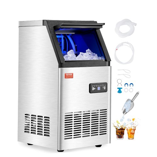 

Commercial Ice Maker Freestanding Cabinet Machine 100lbs/24H 36 Ice Cubes