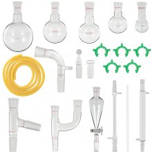 VEVOR 24/40 19PCS Organic Chemistry Laboratory Glassware Kit Unit US