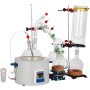 2000ml Short Path Distillation Kit Lab Glassware With Cold Trap & Heating Mantle