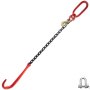 Vevor V-bridle Chain G80 Tow Chain W/ Jt Hooks 11023 Lbs Wll Wrecker Chain 1pc