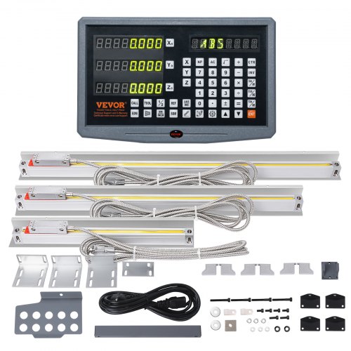 

VEVOR Digital Readout 10'' & 20'' & 24'' Linear Scale 3 Axis DRO Display Kit