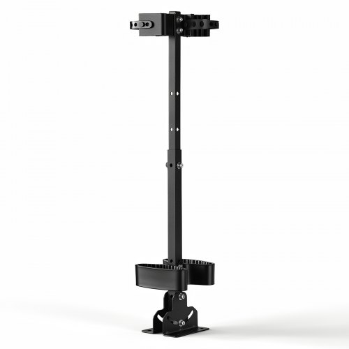 VEVOR UTV Hunting Tool Rack 27.5 to 35.5 in Adjustable Hunting Tool Holder, Fits UTV with Flat Floors, Polaris & Yamaha with Center Transmission Humps, 45° Tilt Adjustable, Aluminum Alloy, with Straps