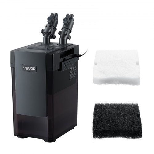 VEVOR Canister Filter 264 GPH 2-Stage External Aquarium Filter Copper Motor, for Fish Tanks, Aquariums, Adjustable Flow, Leak Protection, Powerful Water Circulation Cleaning Machine, Quite Operation