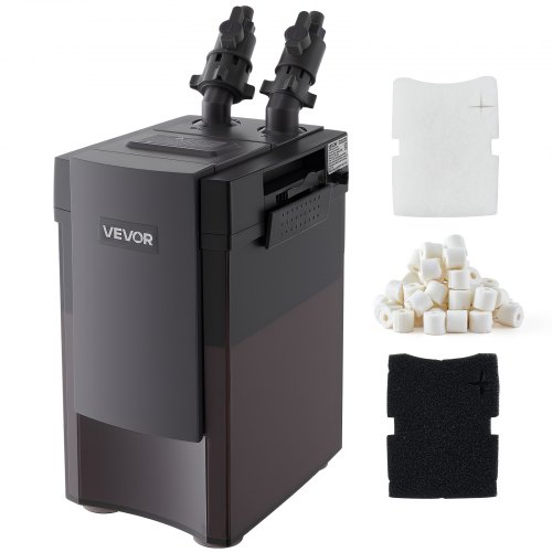 

VEVOR 162.7GPH Canister Filter, 3-Stage External Aquarium Filter with Powerful Pump, Water Circulation Cleaning Machine with Media for Large Fish Tanks and Aquariums Up to 100 Gallons, for Freshwater