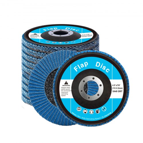 

VEVOR Flap Discs 4-1/2" x 7/8" Sanding Disc for Angle Grinder 40 Grit 10 Packs