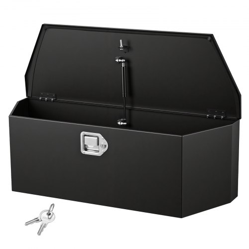 

VEVOR Trailer Tongue Box, 36" x 12.3" x 12" Steel Trailer Tongue Tool Box, Heavy Duty Storage Organizer with Lock and Keys, Utility Tool Chest for Pickup Truck Bed, RV, SUV, Off-Road Vehicle, Black