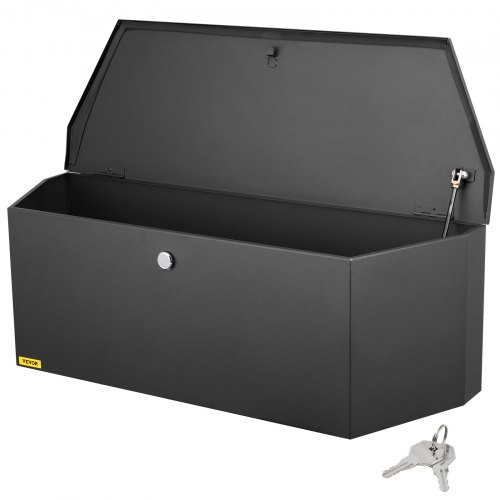 

VEVOR Trailer Tongue Box, Carbon Steel Tongue Box Tool Chest, Heavy Duty Trailer Box Storage with Lock and Keys, Utility Trailer Tongue Tool Box for Pickup Truck Bed, RV Trailer, 36"x12"x12