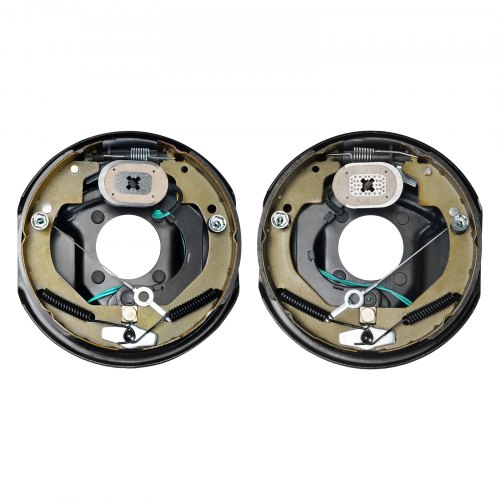 VEVOR Electric Trailer Brake Assembly, 10" x 2-1/4", 1 Pair Self-Adjusting Electric Brakes Kit for 3500 lbs Axle, 4-Hole Mounting, Backing Plates for