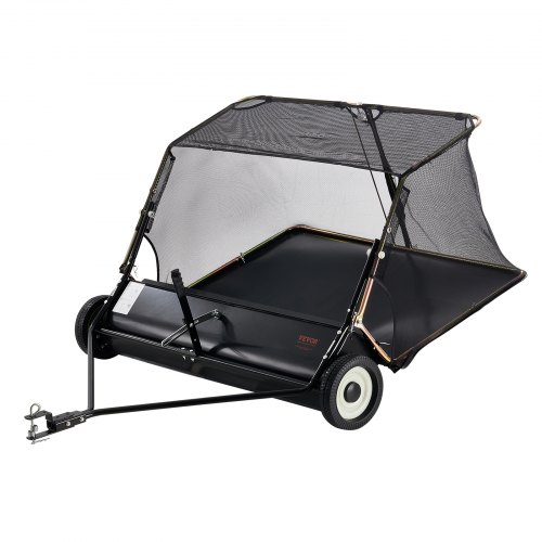 

VEVOR Tow-Behind Lawn Sweeper 132cm Leaf Yard Collector 26 cu.ft. Adjustable