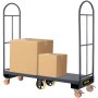 VEVOR 63" L x 16" W x 61" H U-Boat Cart, 2000LBS Capacity U-Boat Platform Truck Dolly, U-Boat Truck Steel with Removable Handles