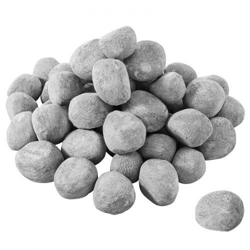 

1-2 Inch 48 Pcs Ceramic Fire Pebble Stones Lava Rocks Reusable