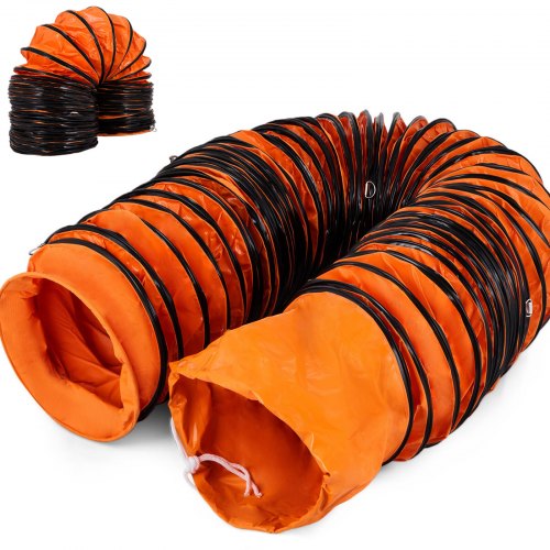 

10'' Pvc Flexible Ducting 25ft/7.6m Fit Ventilator Hoses Strong Flame Retardant