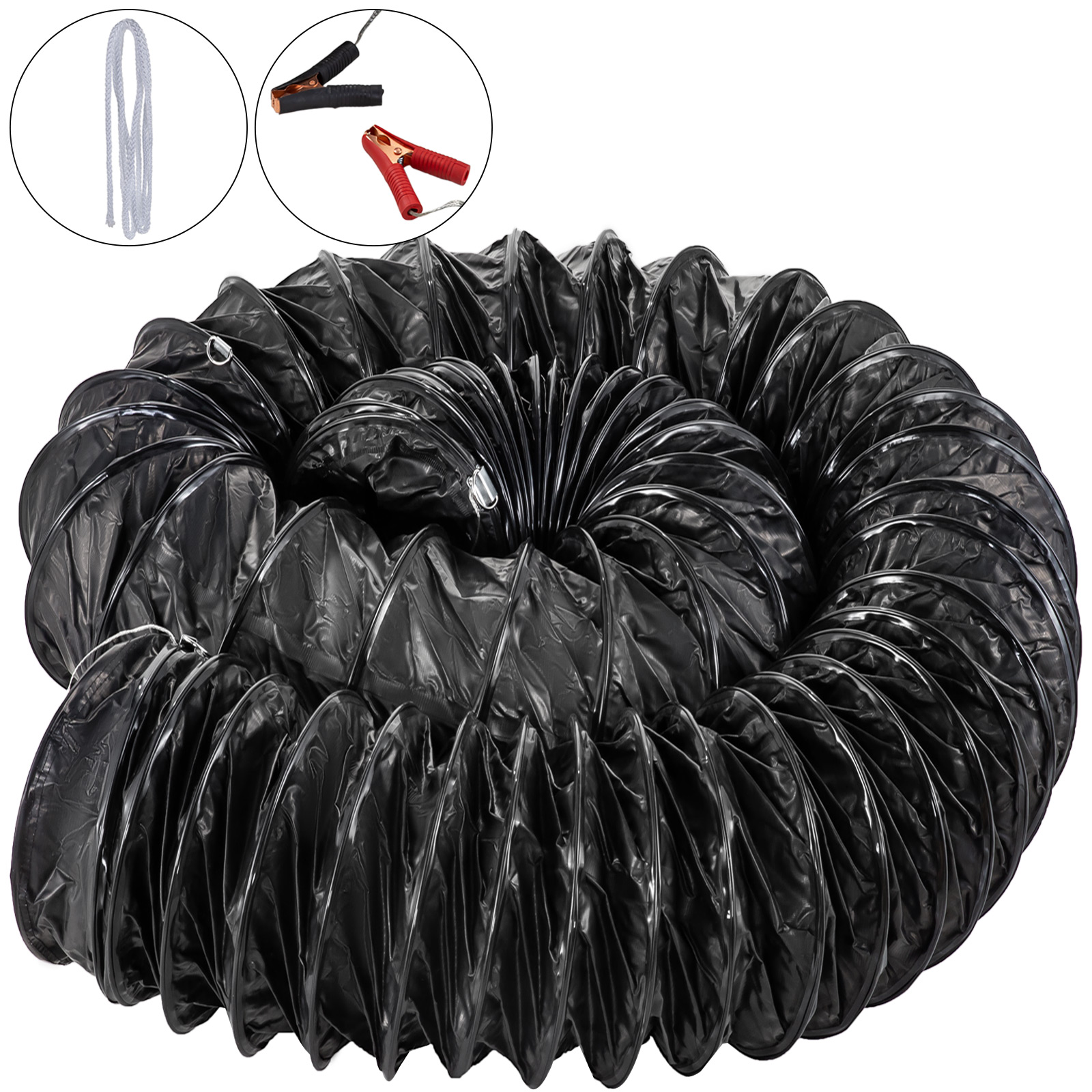 10''25ft Flexible Ducing Hose Pvc Extractor Fan Blower Explosion-proof Duct Hose от Vevor Many GEOs