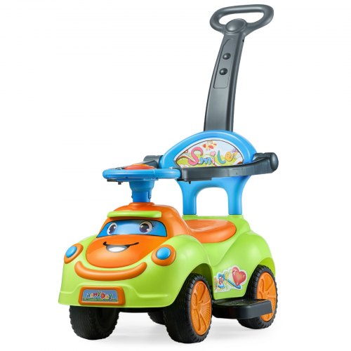 VEVOR Ride On Push Car, Push Car for Toddler 19 to 36 Months, Around Buggy with Guardrails, Handle & Under-seat Storage, 25 kg Load Capacity, Foot-to-Floor Walker for Boys Girls, Green