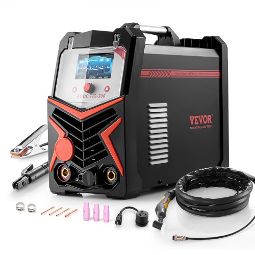 VEVOR 200A TIG Welder 6-In-1 AC/DC Welding Machine Pulse Spot MMA Stick IGBT LED