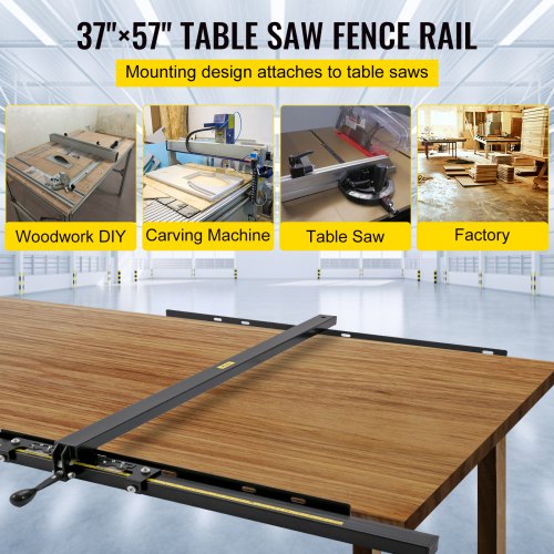 Vevor Table Saw Rip Fence And Rail, Diy Table Saw Fence Rail