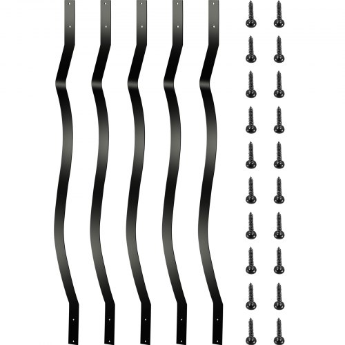 VEVOR Deck Balusters, 51 Pack Metal Deck Spindles, 32.25/'x1/' Staircase Baluste