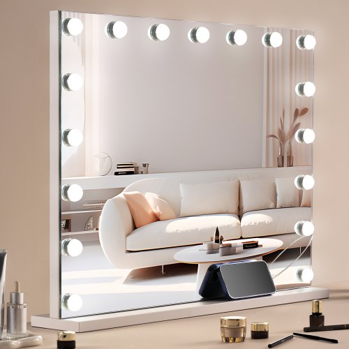 

VEVOR Hollywood Vanity Mirror With Lights w/ USB Type C Desktop Wallmount 23.6in