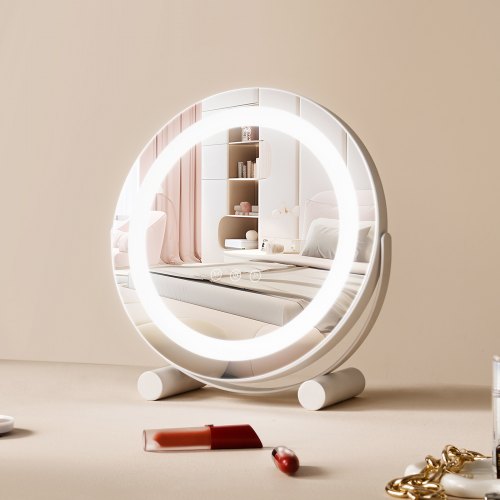 

VEVOR 12” Vanity Mirror With Lights LED Makeup Round w/ Smart Touch for Bedroom