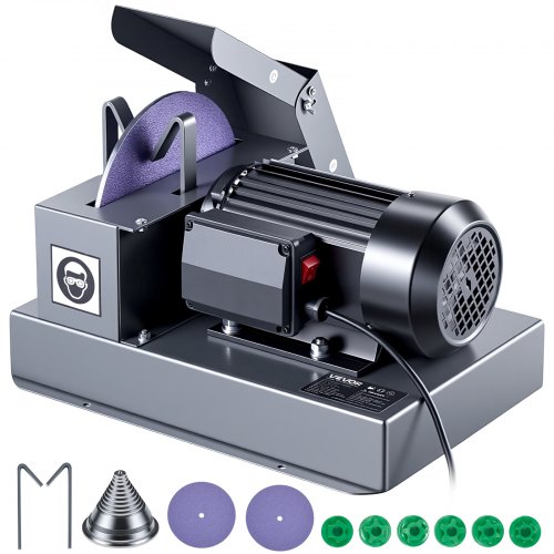 

VEVOR Lawn Mower Blade Sharpener, 1HP Lawnmower Blades Grinder with 9" Ceramic Grinding Wheel, Grit Collector & Balancer, 30°/40° Blade Sharpening Machine for High Lift, Low Lift, Gator & Flat Blades
