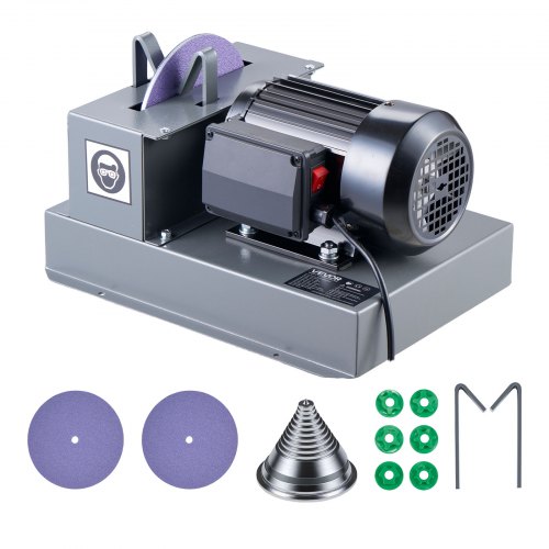 

VEVOR Lawn Mower Blade Sharpener, 2/3HP Lawnmower Blade Grinder with 7" Ceramic Grinding Wheel and Balancer, 30° or 40° Blade Sharpening Machine for High Lift, Low Lift, Gator & Flat Blades