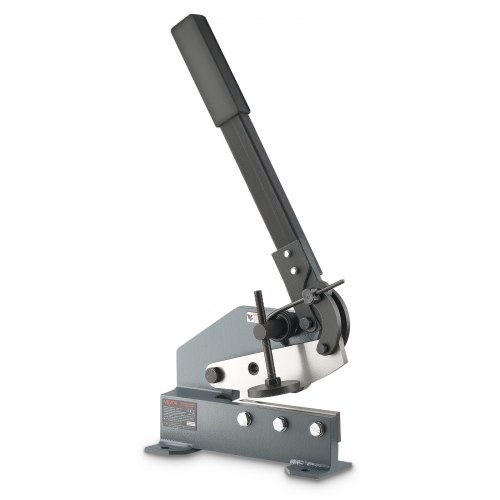 VEVOR Sheet Metal Shear, 155 mm Manual Hand Plate Shear, Heavy Duty Mounting Type Sheet Cutter with Solid Steel Frame, High Precision, Extended Handle for Cutting Steel, Copper, Rebar, and Aluminum