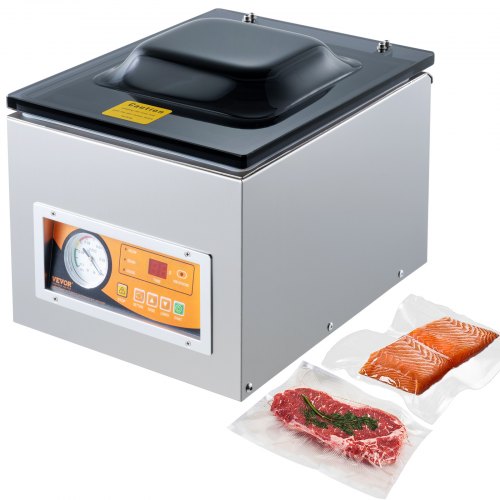 

VEVOR Chamber Vacuum Sealer, 260W Sealing Power, Vacuum Packing Machine for Wet Foods, Meats, Marinades and More, Compact Size with 10.2 in Sealing Length, Applied in Home Kitchen