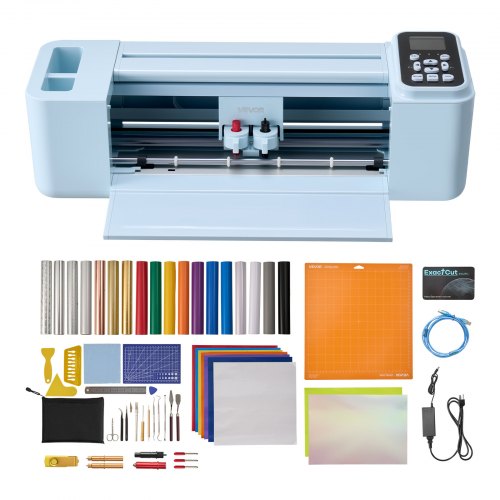 VEVOR Vinyl Cutting Machine, 12 in, Button and Screen Controlled Vinyl Cutter, 20000+ Built-in Design Resources, Compatible with Mac, Windows, Android