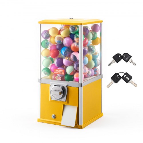 

VEVOR Gumball Machine, 21 inch Height Candy Vending Machine Dispenser, 25-Cent Vending Machines for Shopping Malls, Supermarkets, Amusement Parks, Arcades, Holds Up to 180 1.77 inch Spherical Candies