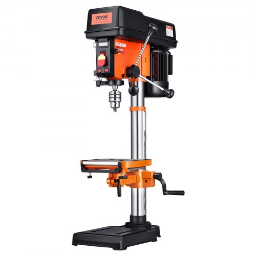 

VEVOR 12 in Benchtop Drill Press, 5 Amp 120V, Variable Speed Cast Iron Bench Drill Press, 12 in Swing Distance 0-45° Tiltling Worktable with Laser Work Light, Tabletop Drilling Machine for Wood Metal