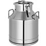 VEVOR 304 Stainless Steel Milk Can 20 Liter Milk Bucket Wine Pail Bucket 5.25 Gallon Milk Can Tote Jug with Sealed Lid Heavy Duty for Milk and Wine Liquid Storage