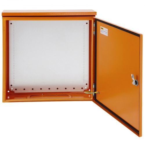 VEVOR Electrical Enclosure, 20x20x6, Tested to UL Standards NEMA 4 Outdoor Enclosure, IP65 Waterproof & Dustproof Cold-Rolled Carbon Steel Hinged Junction Box for Outdoor Indoor Use, with Rain H