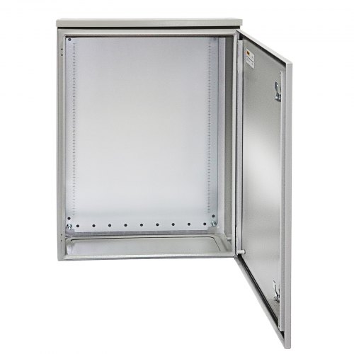 

VEVOR Electrical Enclosure, 28x20x8in, Tested to UL Standards NEMA 4 Outdoor Enclosure, IP65 Waterproof & Dustproof Cold-Rolled Carbon Steel Hinged Junction Box for Outdoor Indoor Use, with Rain Hood