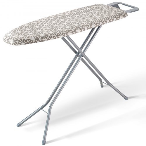 

VEVOR Ironing Board with Large 51 x 13 Ironing Surface, Thickened 4 Layers Iron Board with Heat Resistant Cover and 100% Cotton Cover, 7 Adjustable Heights Ironing Board for Home Laundry Room Use