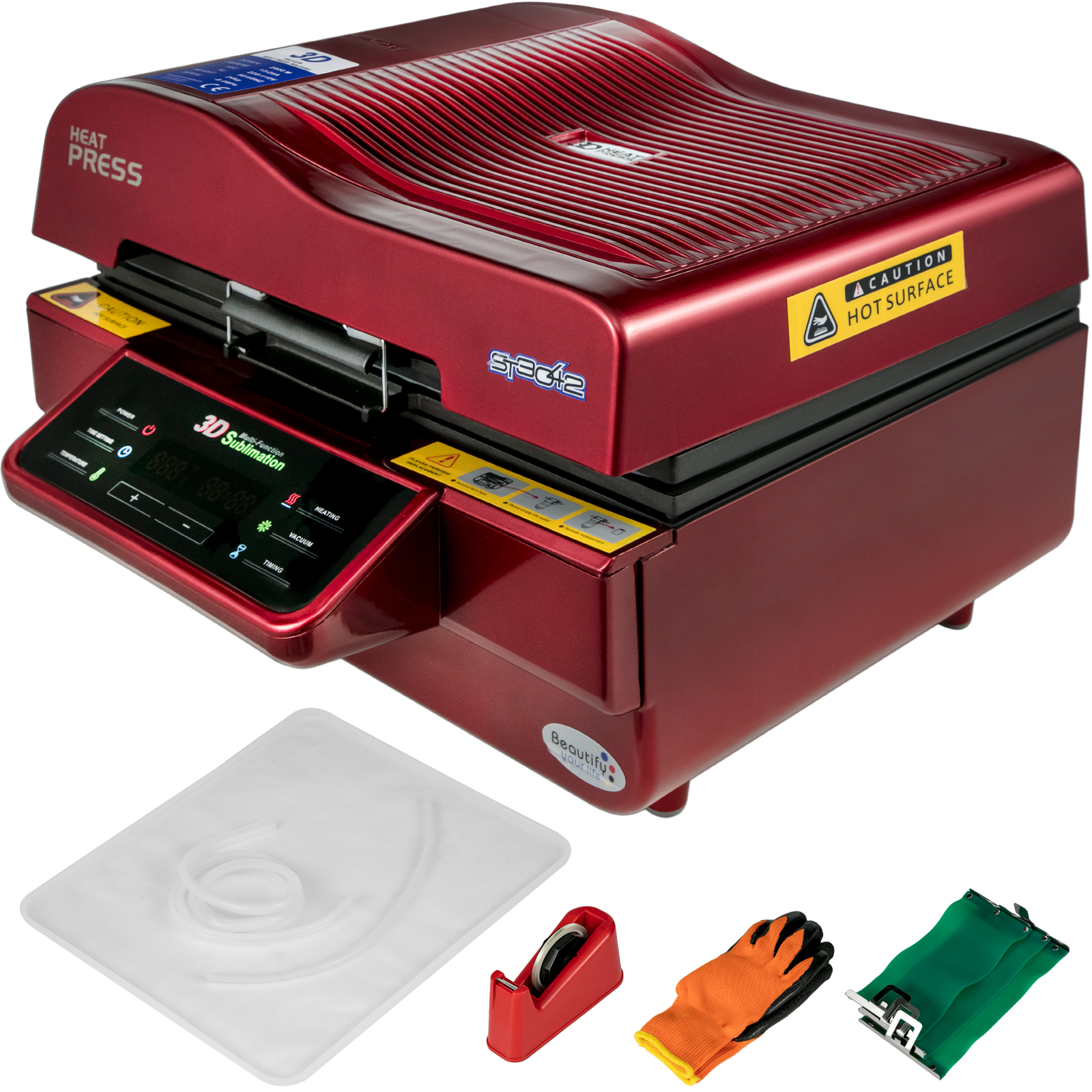 3d Vacuum Sublimation Heat Press Machine Kit For Phone Case Mug Cups Plate Print от Vevor Many GEOs