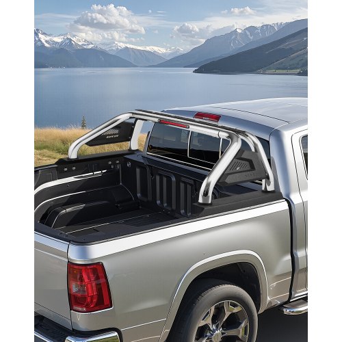 

VEVOR Truck Bed Roll Bar, Universal Adjustable Sport Bar Chase Rack Compatible with Full-Size & Mid-Size Pickup, With LED Brake Light, Stainless Steel + Carbon Steel No Rack Included