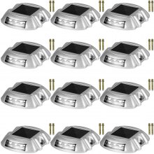 Driveway Lights, Solar Driveway Lights 12-pack, Dock Lights With Switch In White