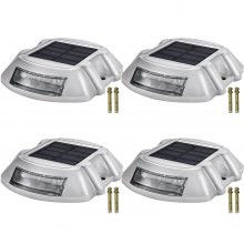Driveway Lights, Solar Driveway Lights 4-pack, Dock Lights With Switch, In White