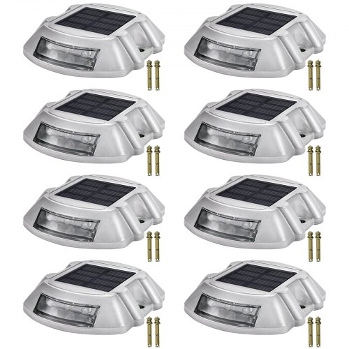 Driveway Lights, Solar Driveway Lights 8-pack, Dock Lights With Switch, In White