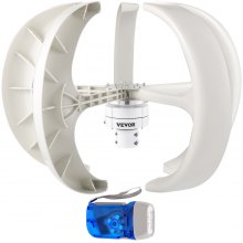 600W 12V Vertical Axis Lantern Wind Turbine Generator 5 Nylon Blades - VEVOR