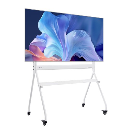 VEVOR Rolling TV Stand, Mobile TV Cart for 35-100 Inch LED/LCD/OLED Flat/Curved TVs, Portable Monitor Stand with Wheels Hold up to 198 lbs for Living Room, Bedroom, Office, Outdoor, Max VESA 800x600mm