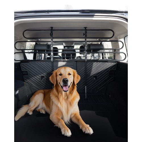 

VEVOR Dog Car Barrier Metal Adjustable Pet Barrier Universal-Fit Pet Divider